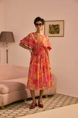 The Sunset Glow Midi Dress