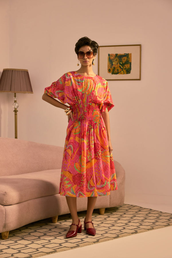 The Sunset Glow Midi Dress
