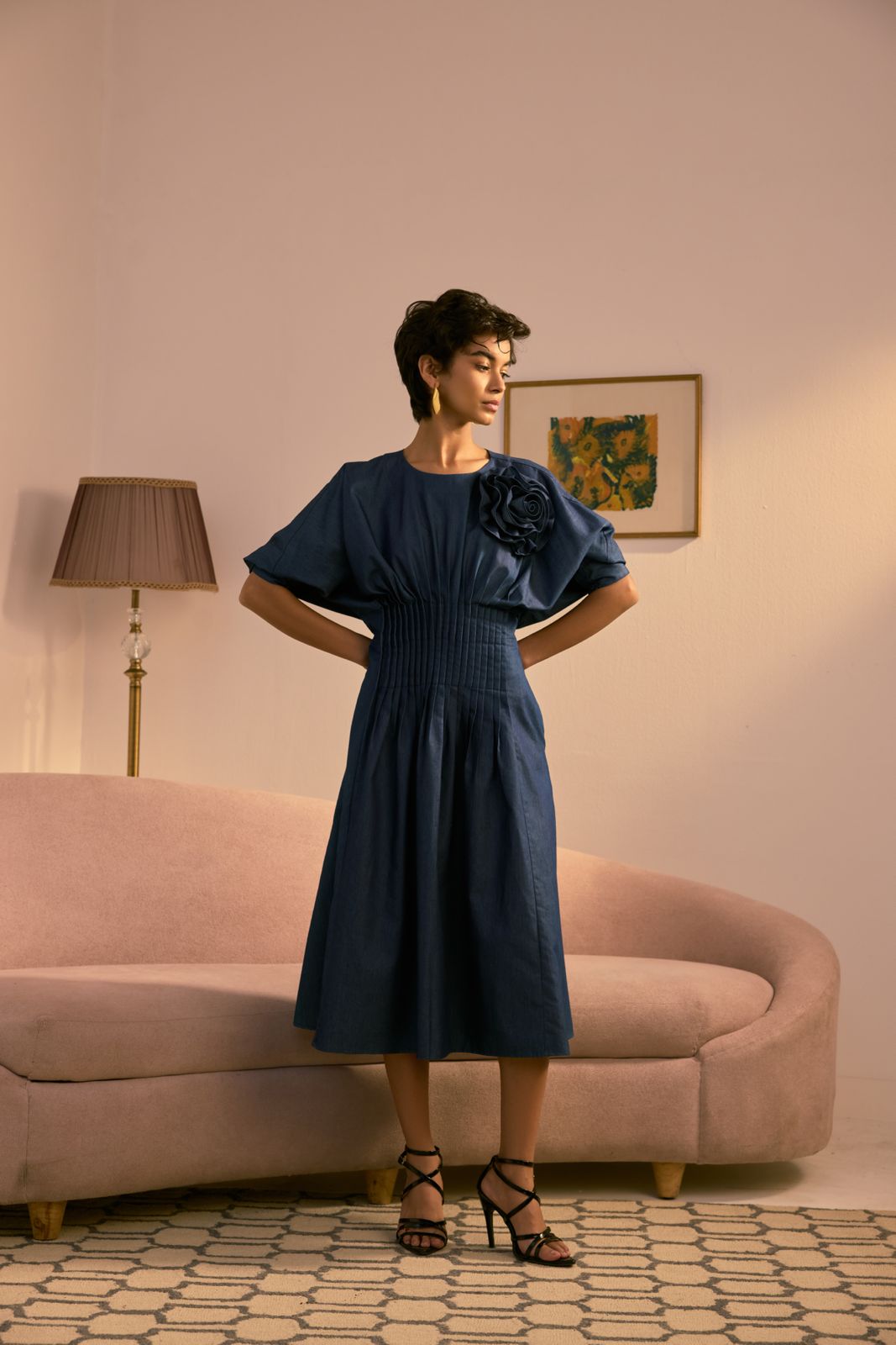 Blue Serenade Midi Dress