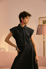 The Retro Dot And Flare Skirt Set