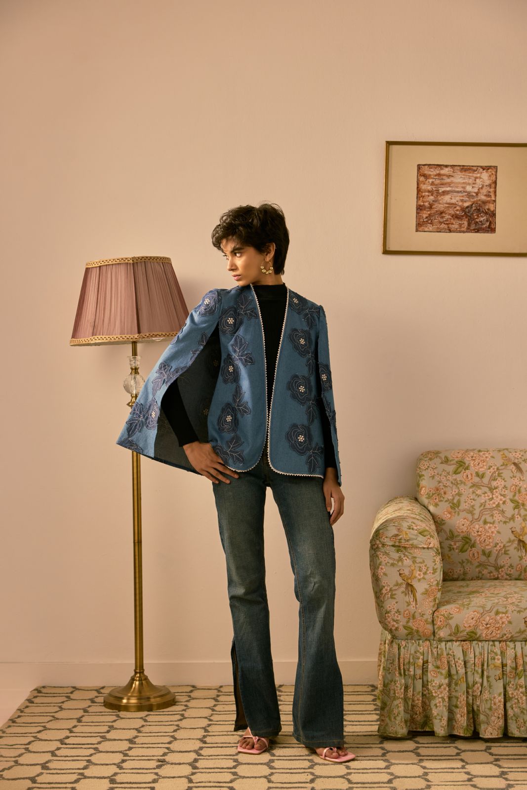 The Azure Floral Cape