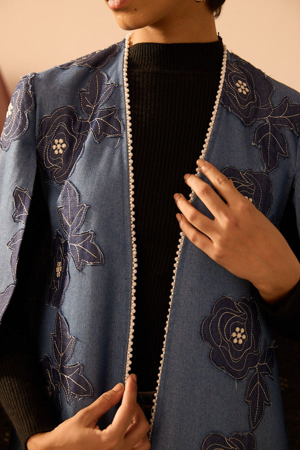 The Azure Floral Cape