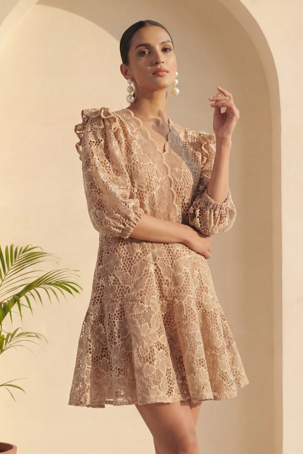 Beige Atelier Dress