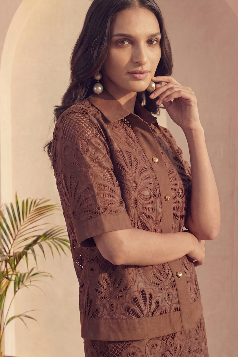 Mocha Noir Skirt Set