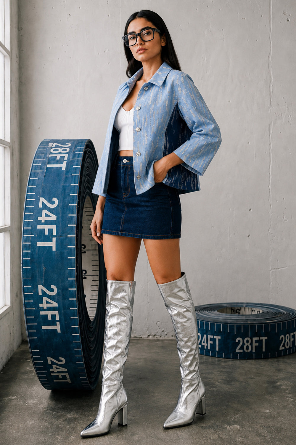 Celestial Wave Distressed Jacket