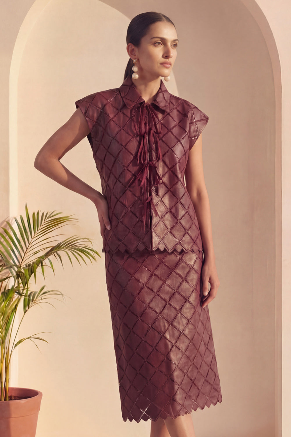 Merlot Noir Skirt Set