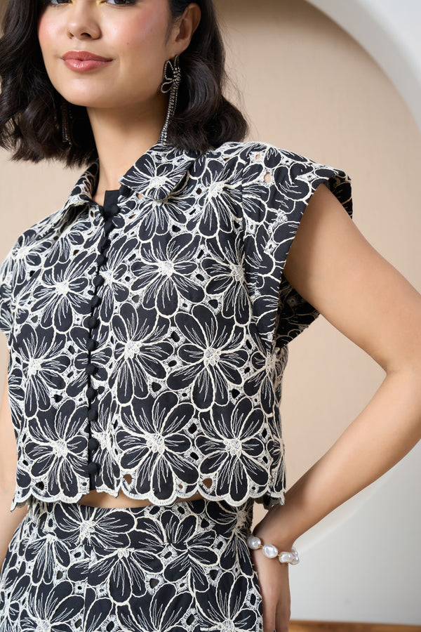 Noir Bloom A-line Set