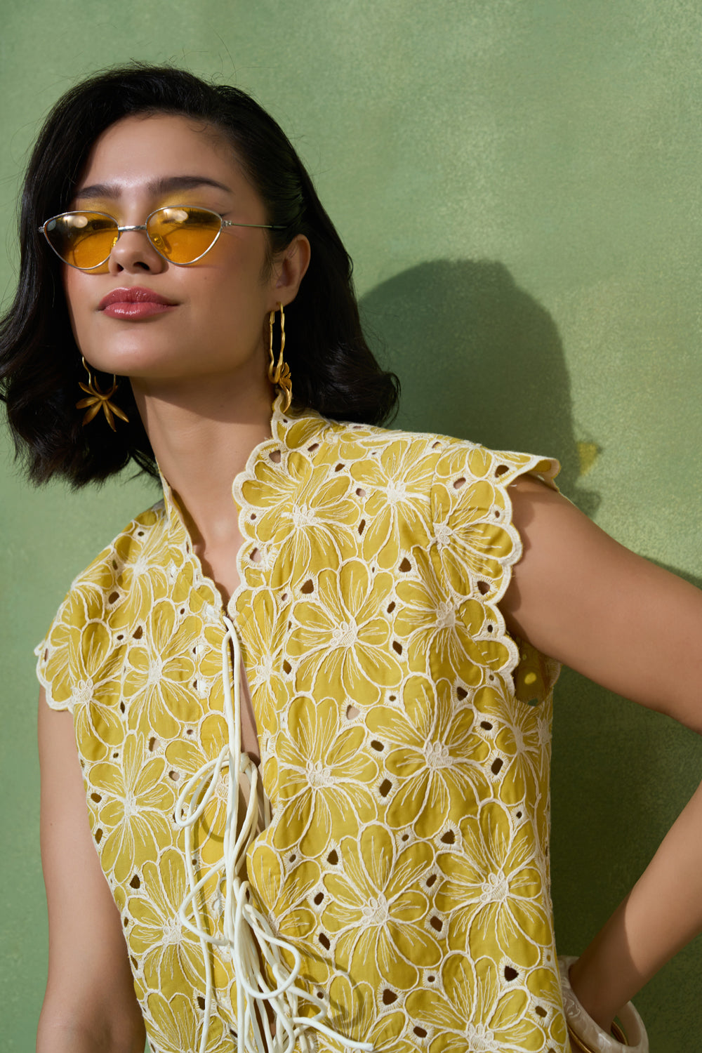 Sunflower Eyelet Co-ord Set