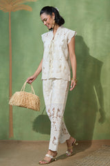 Ivory Garden Tie Up Co-ord Set