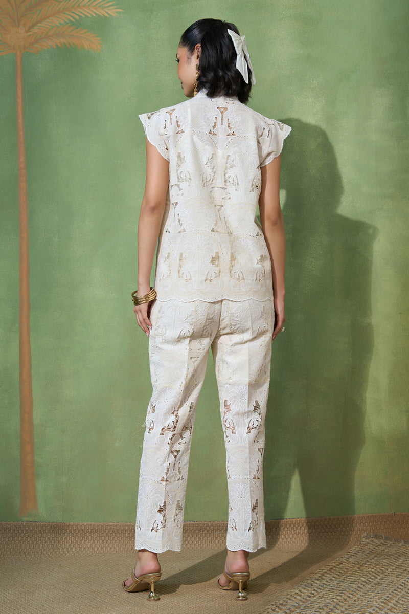 Ivory Garden Tie Up Co-ord Set