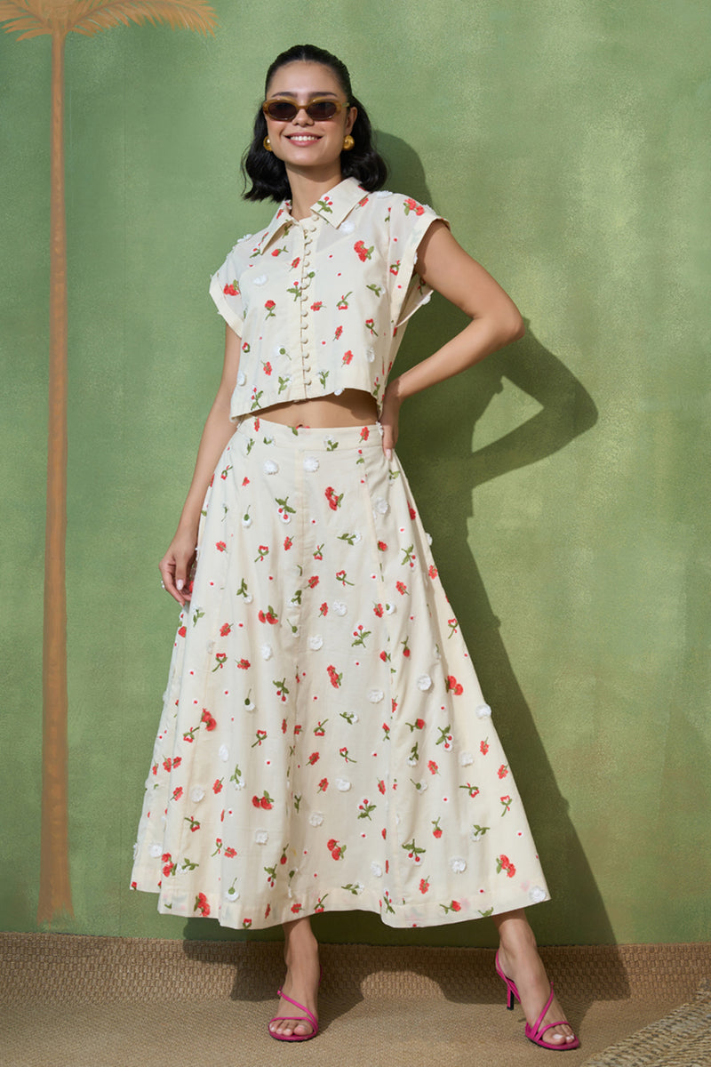Floral Whispers Skirt Set