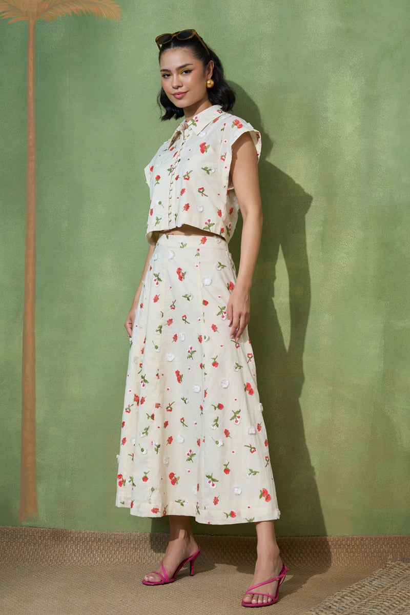 Floral Whispers Skirt Set