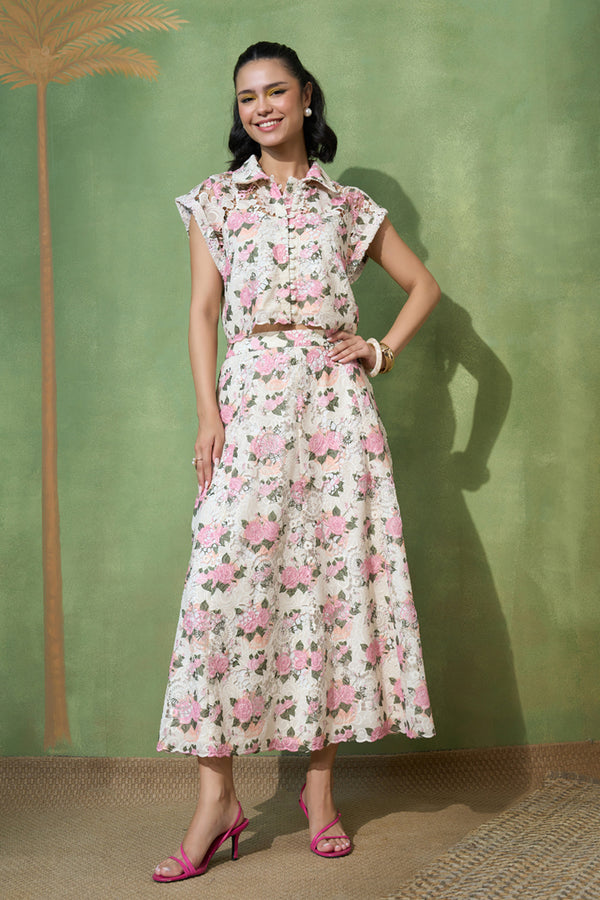 Blossom Lace Skirt-Set