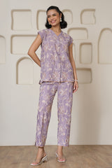 Lilac Whisper Embroidered Co-ord Set