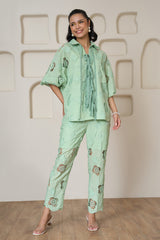Sage Serenade Tie Up Shirt
