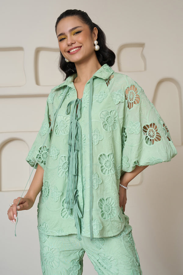 Sage Serenade Tie Up Co-ord Set