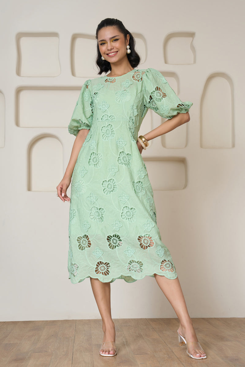 Sage Serenade Midi Dress