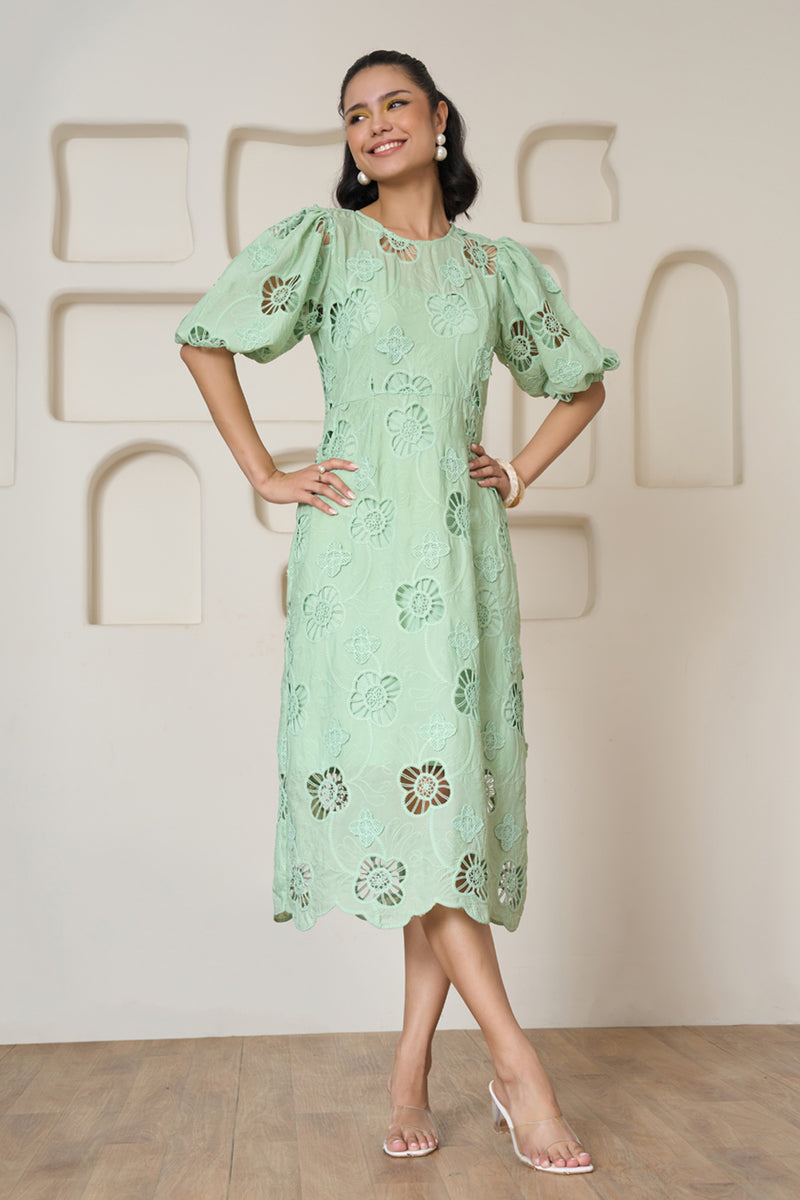 Sage Serenade Midi Dress