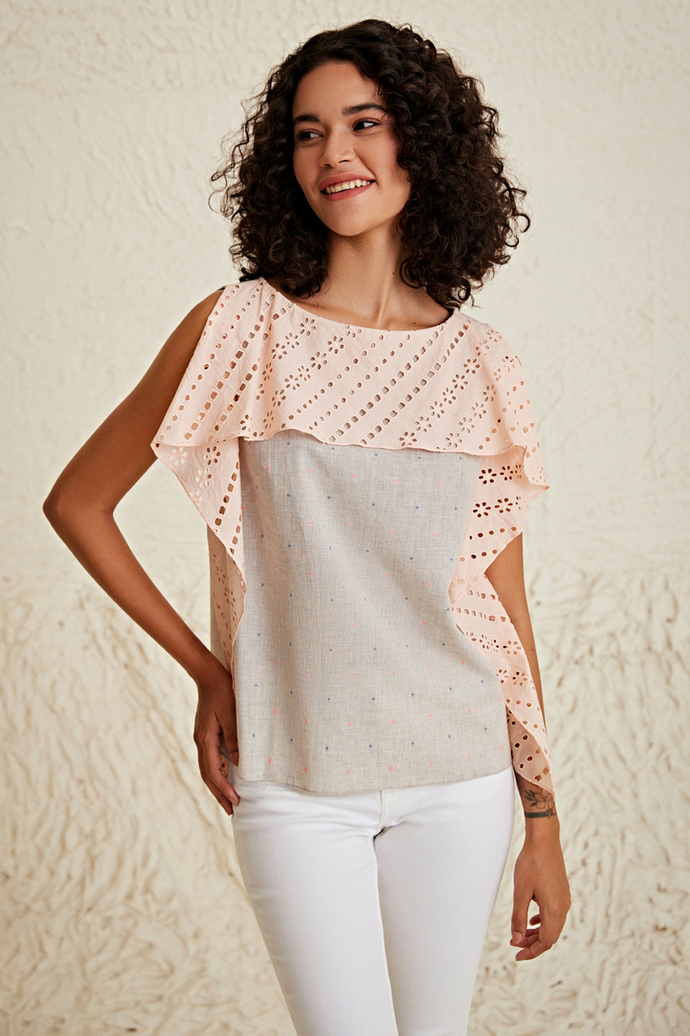 Grey Sleeveless Hakuba Top