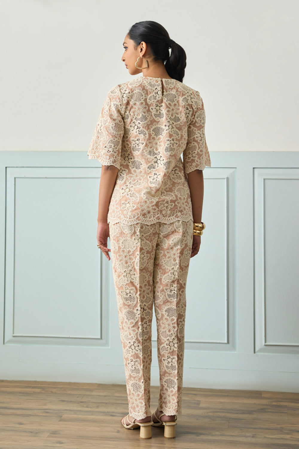 Nriti Shah In Our Vintage Lace Elegance Co-ord Set