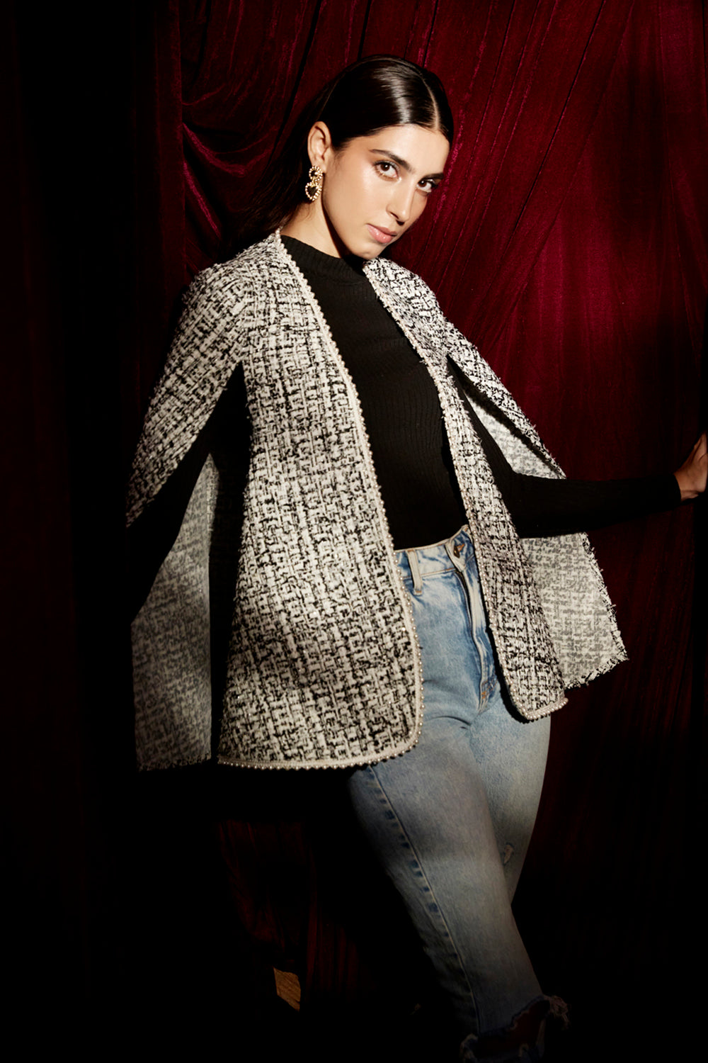 The Black And White Statement Cape