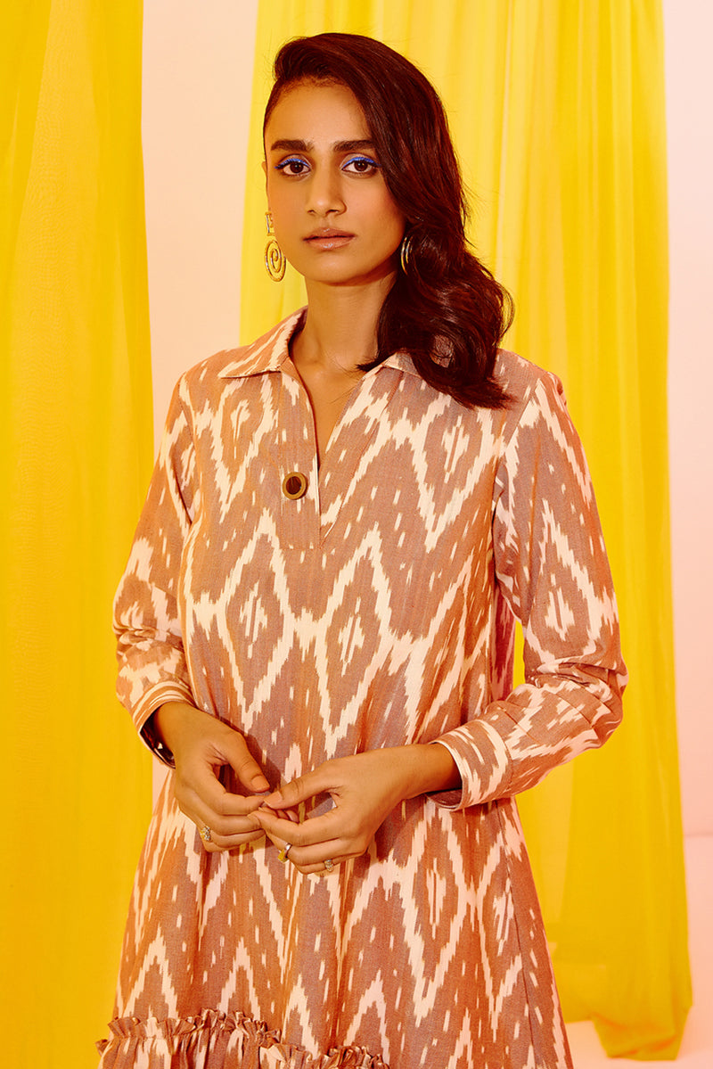 Vintage 70s MISSONI Dress Silk IKAT Print Dress Orange Label Multi Color  Dress - Etsy