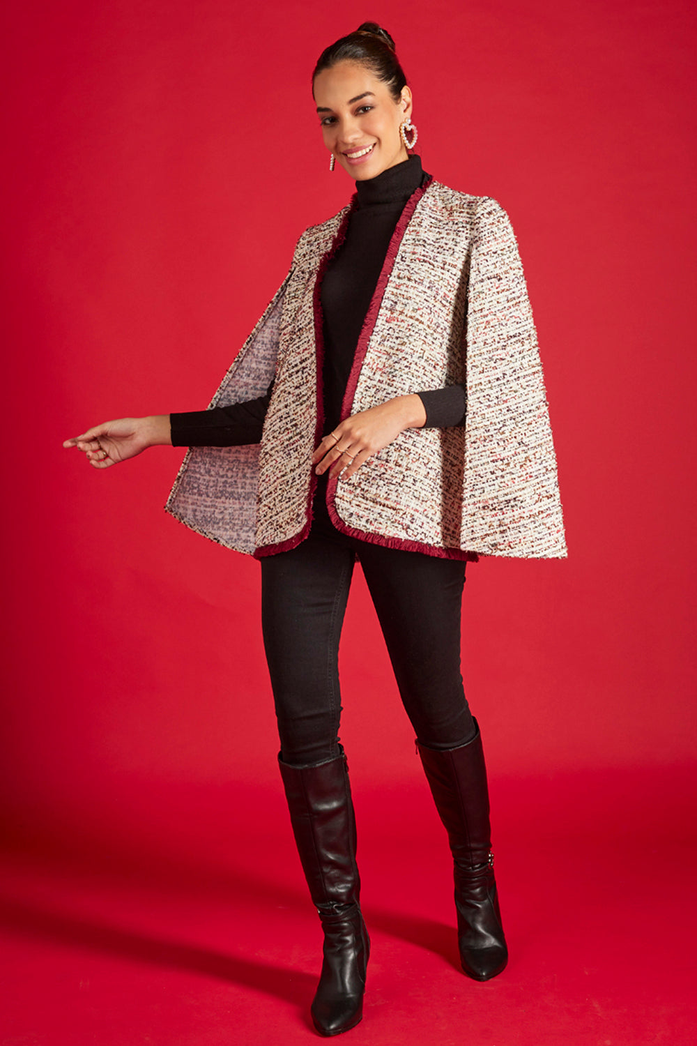 Golden Tweed Cape