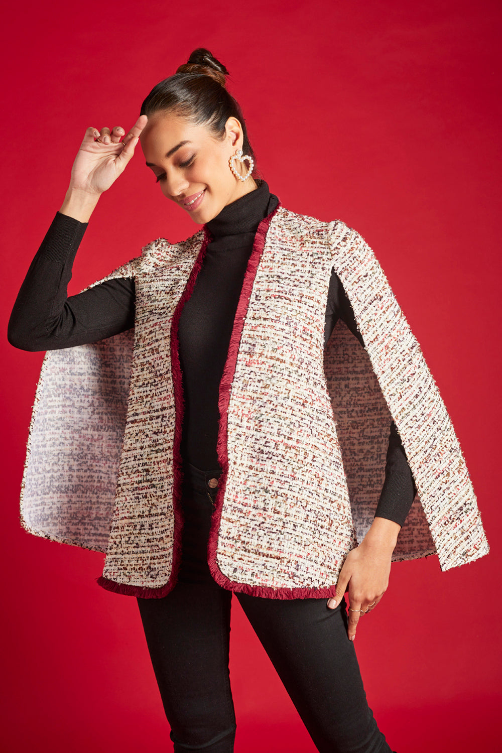 Golden Tweed Cape
