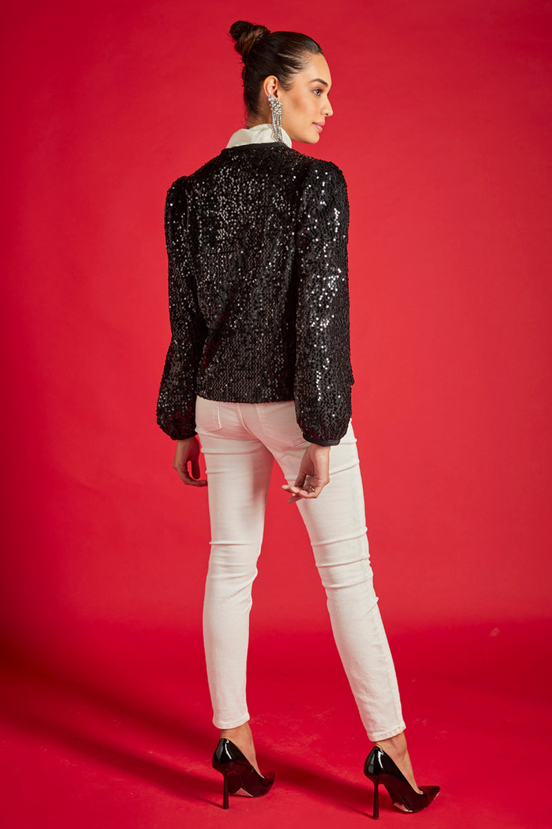 Sequin Jacket Black Sparkly Bolero Black Sequin Jacket Plus Size