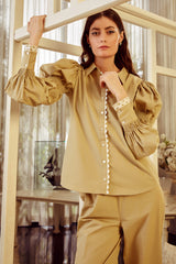 The Ruched Sleeves Top